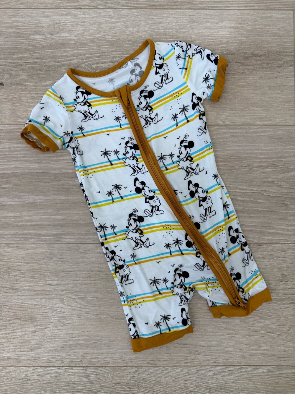 Miozing Bamboo Minnie & Mickey Classic Shorty Romper